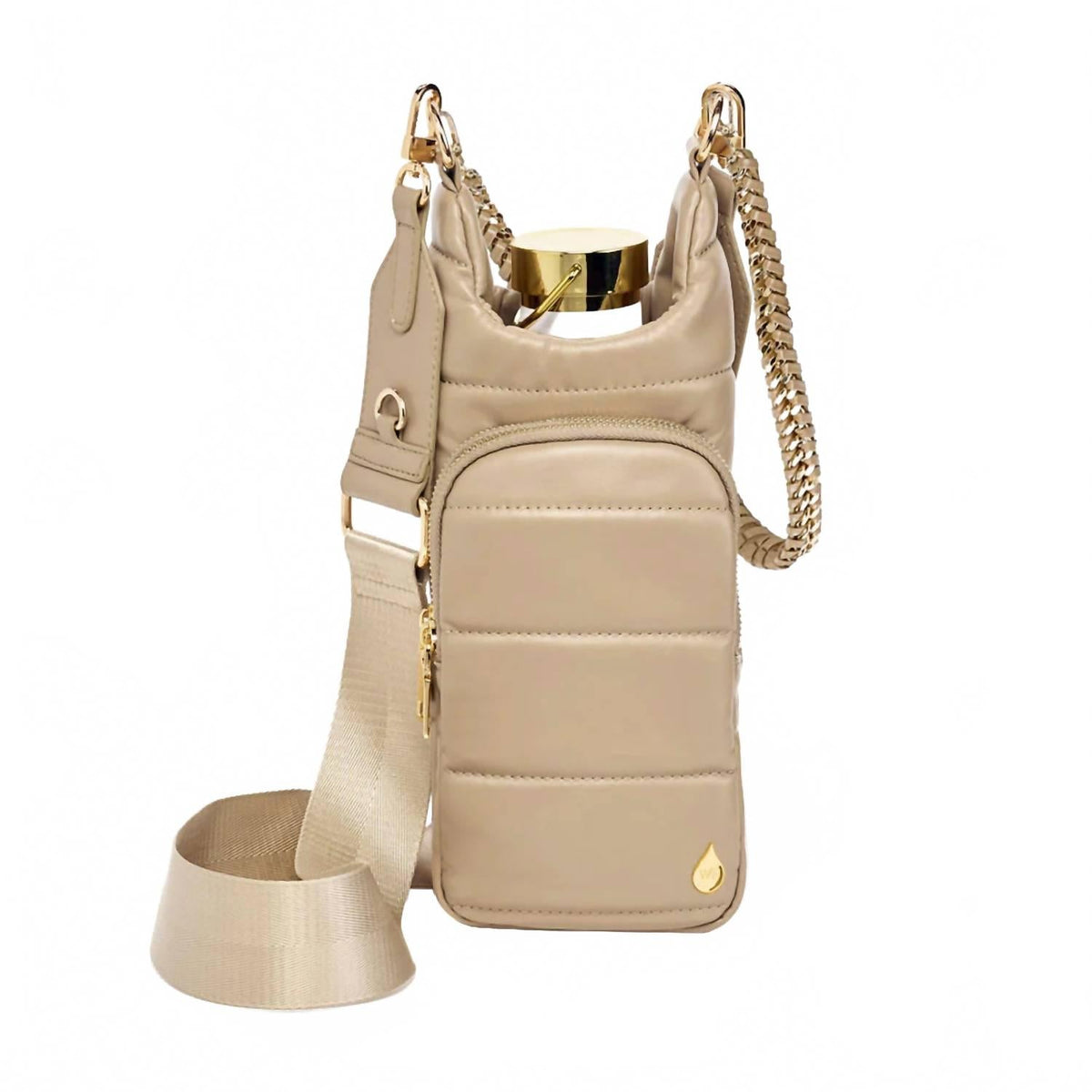 Women's Vegan Leather Hydrobag With Strap Bundle In Beige Melange