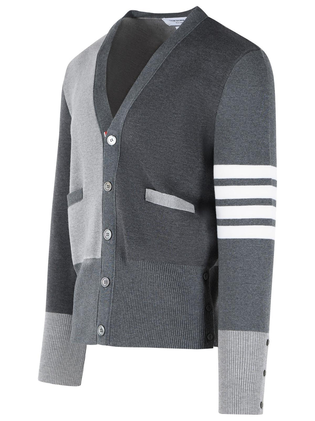Thom Browne 'Fun Mix' Grey Merino Wool Cardigan Men