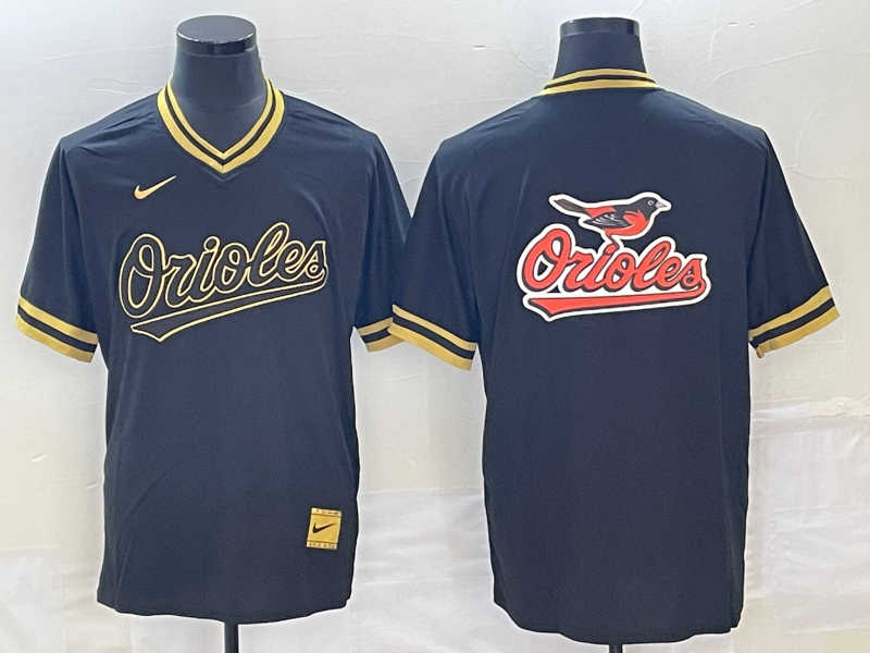 Men's Baltimore Orioles Black Replica Team Jersey1