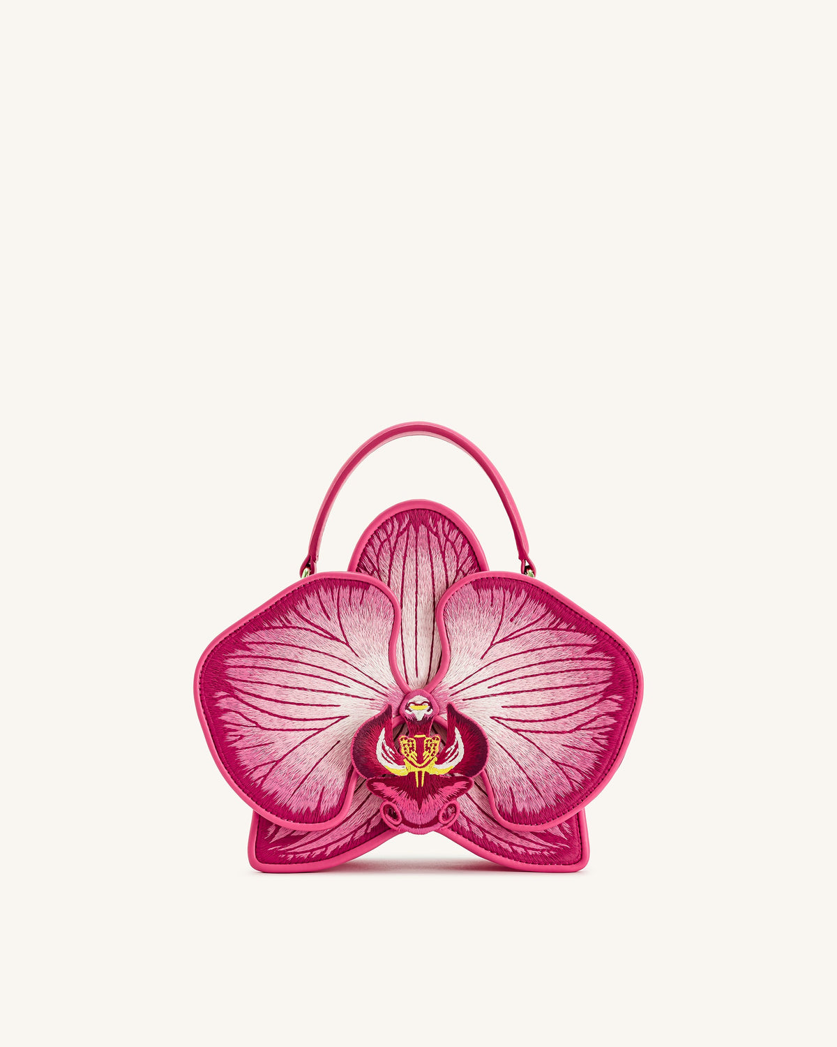 Flora Orchid Shaped Top Handle Bag - Pink