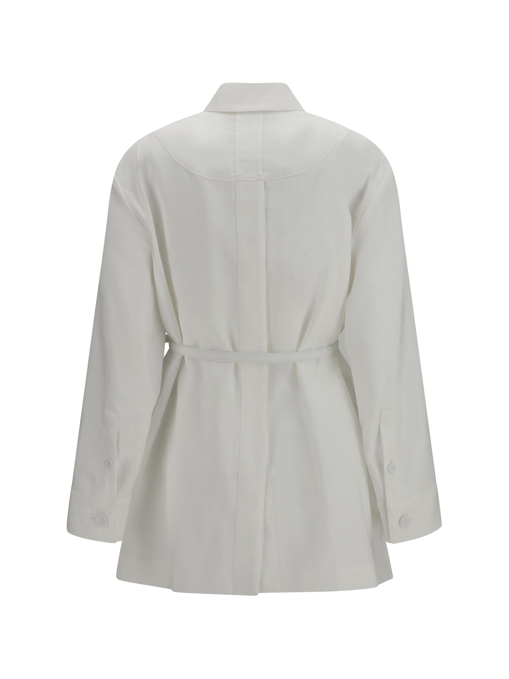 Fendi Women Linen And Cotton Belted Jacket