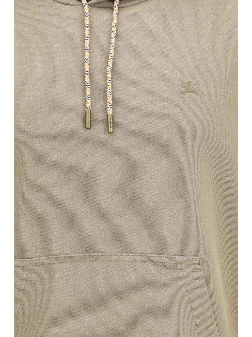 Burberry Men Check Hoodie With Drawstrings