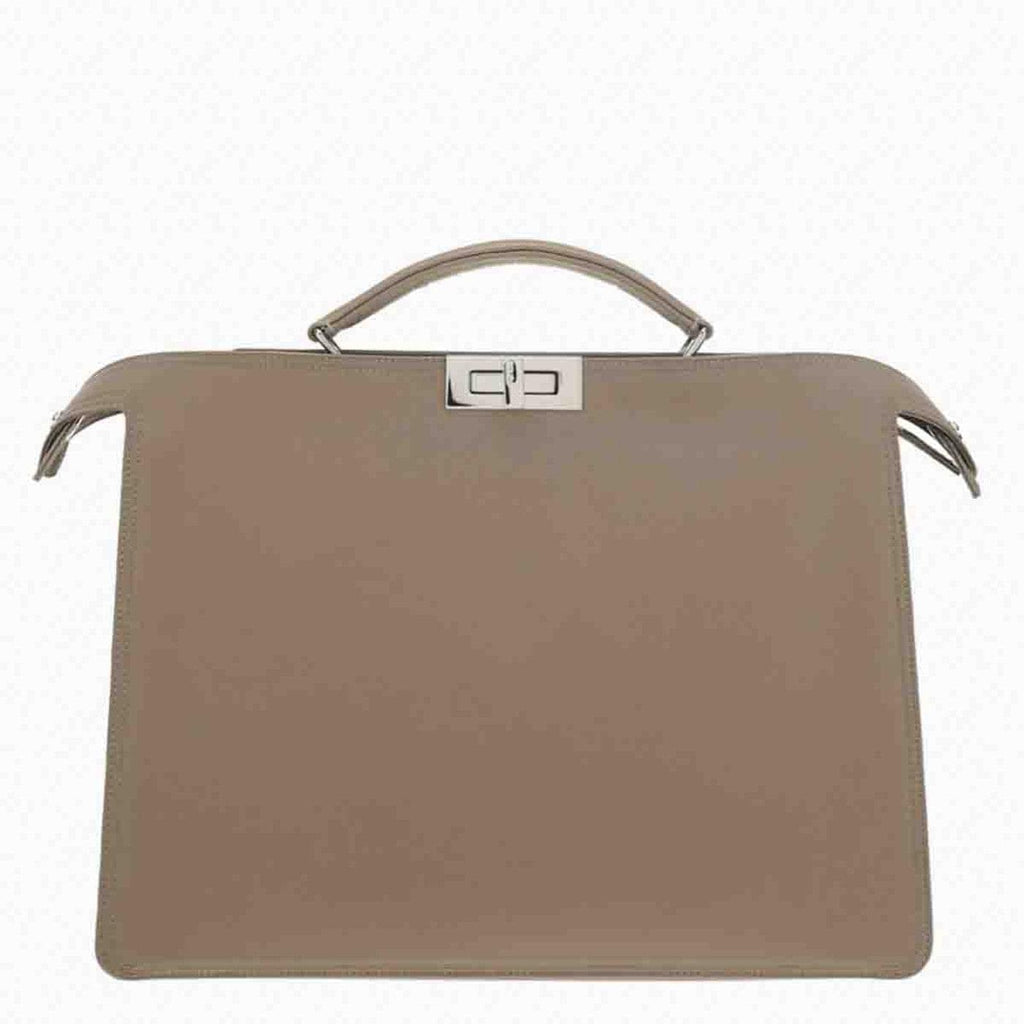 Fendi Beige Peekaboo Iseeu Medium Bag In Nylon Men