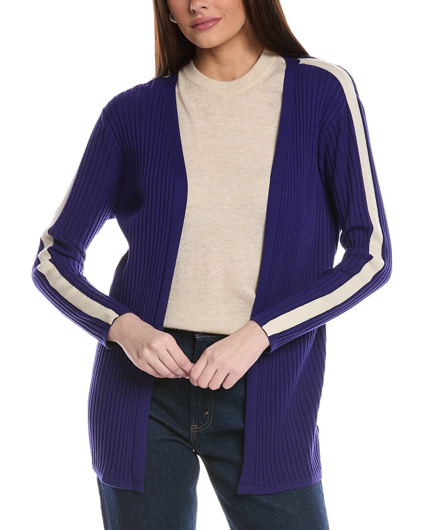 St. John Textured Rib Knit Cardigan