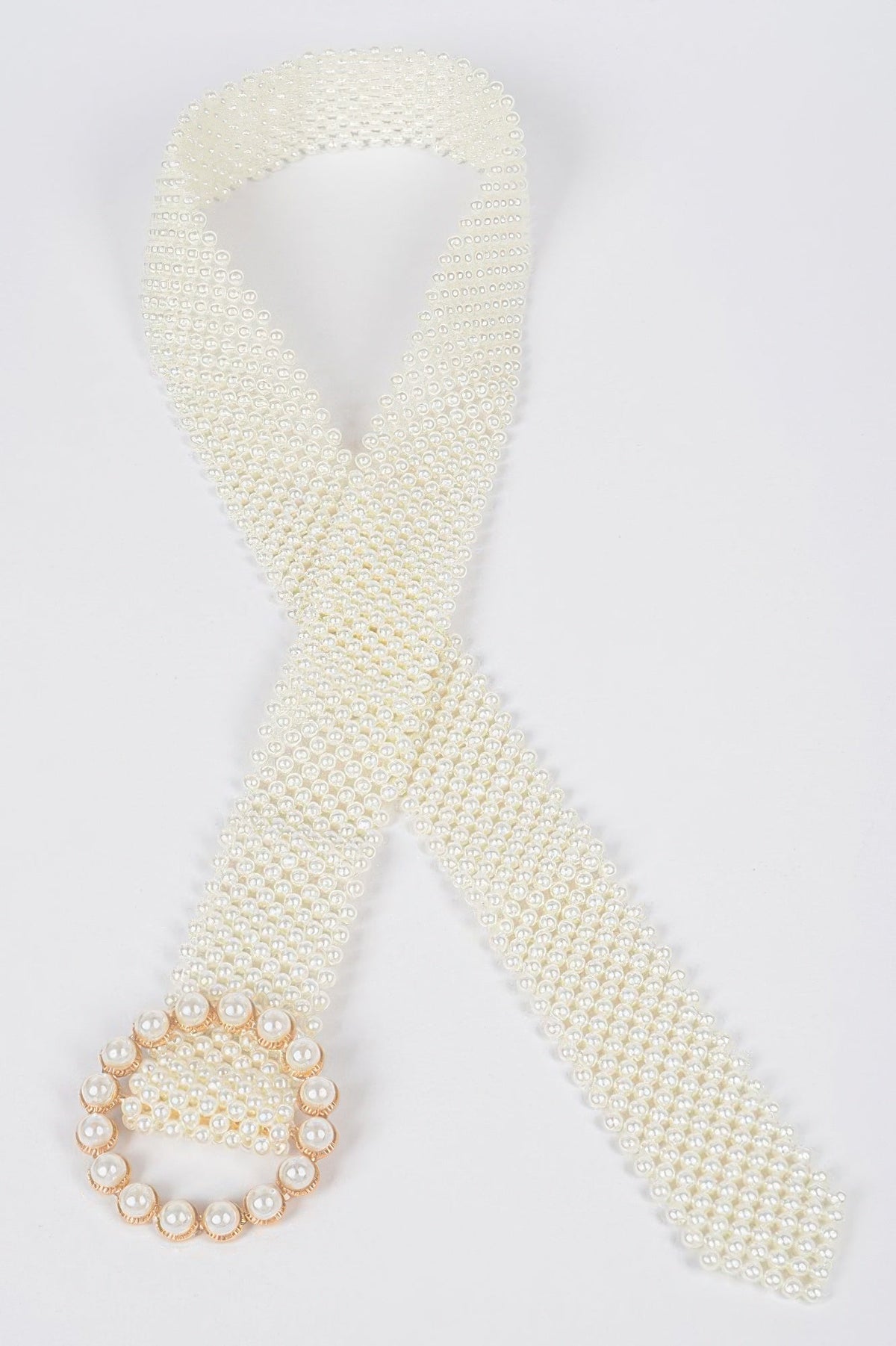 Classic Faux Pearl Beaded Belt