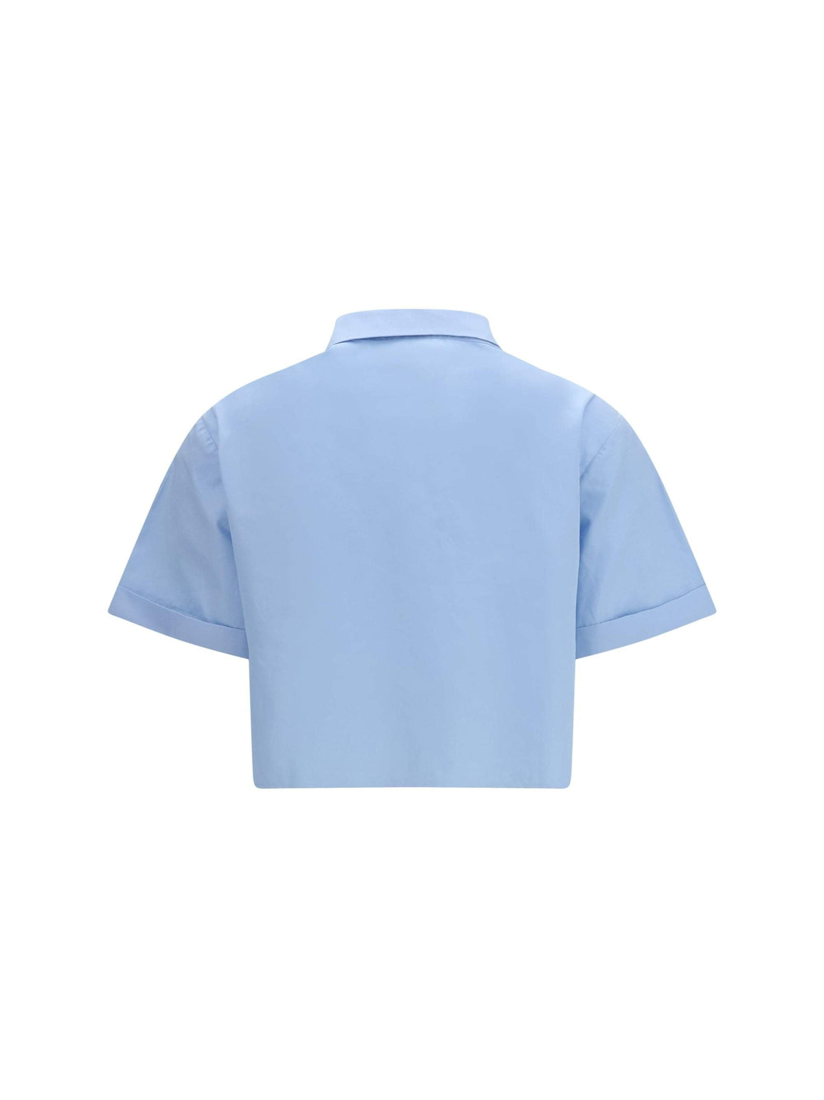 Miu Miu Women Poplin Shirt With Ruffle Details