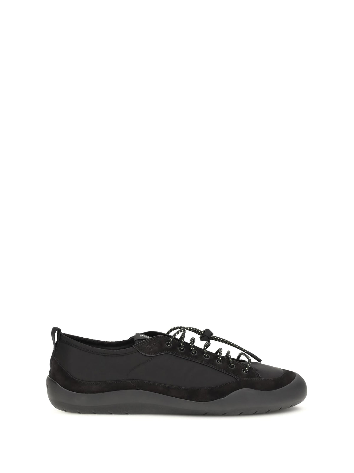 Prada Men Leather And Fabric Sneakers