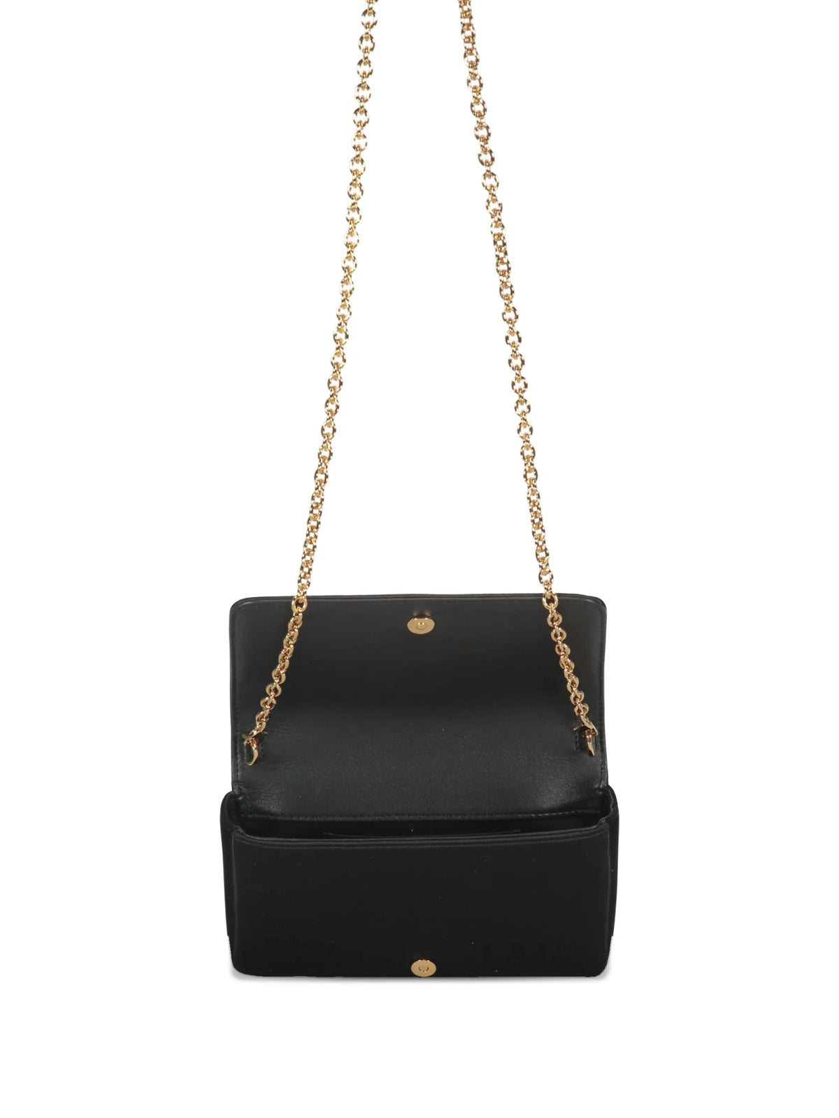 Versace Embelished Black Clutch with Golden Closure