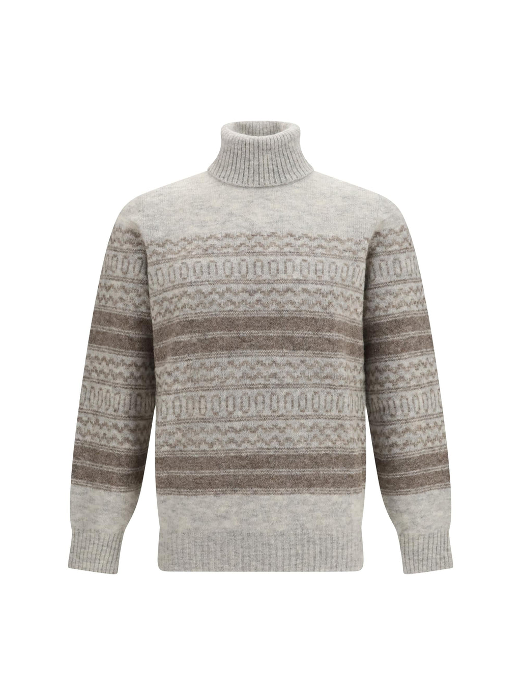 Brunello Cucinelli Men Fair Isle Knit Turtleneck Sweater