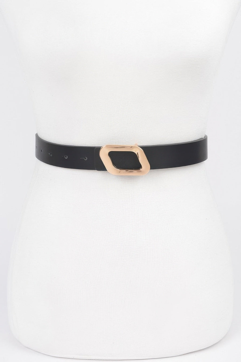 Faux Leather Metal Buckle Belt