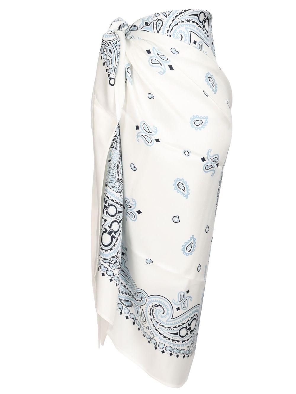 Ferragamo Women Arabesque Print Silk Sarong