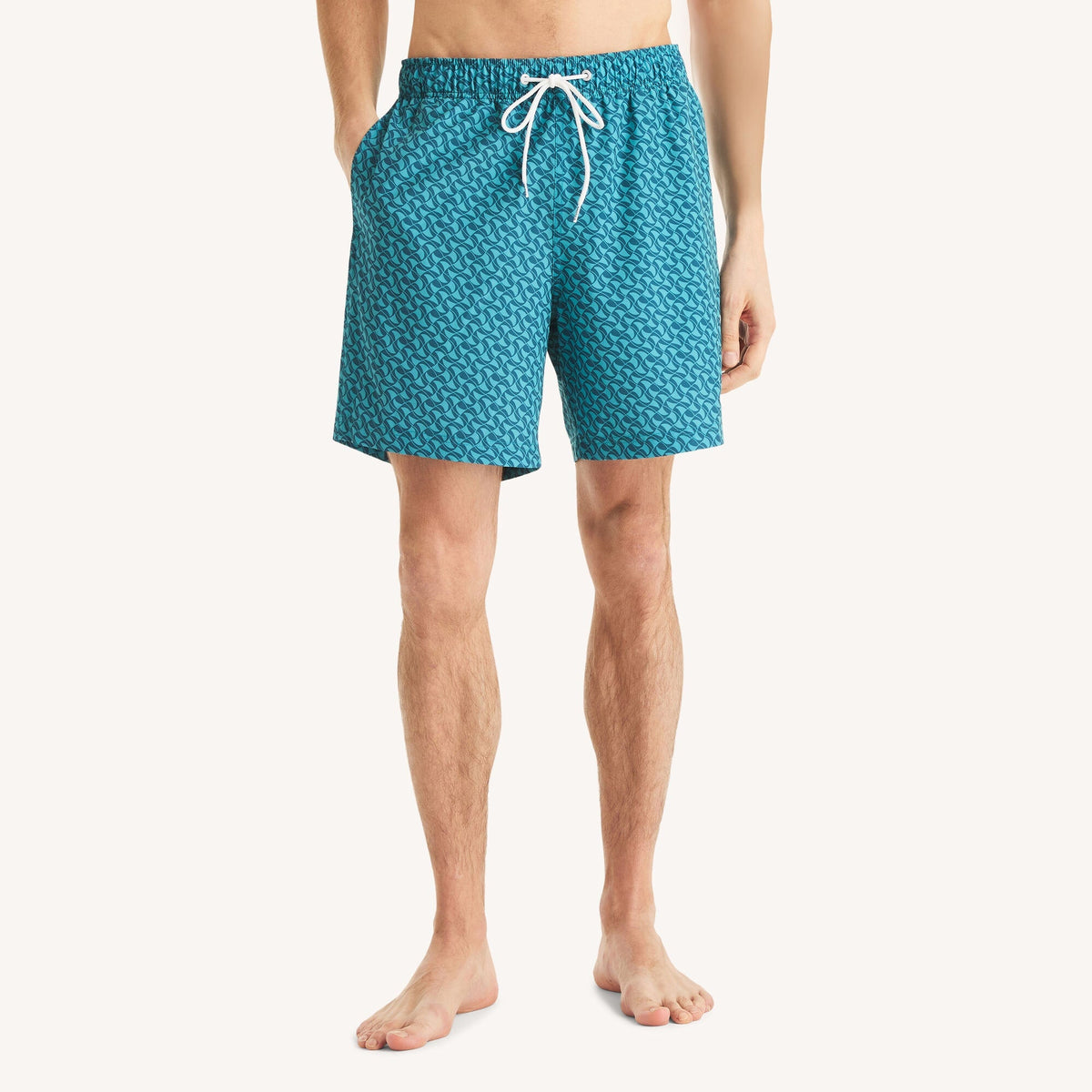 Nautica Mens 7" Printed Quick-Dry Swim