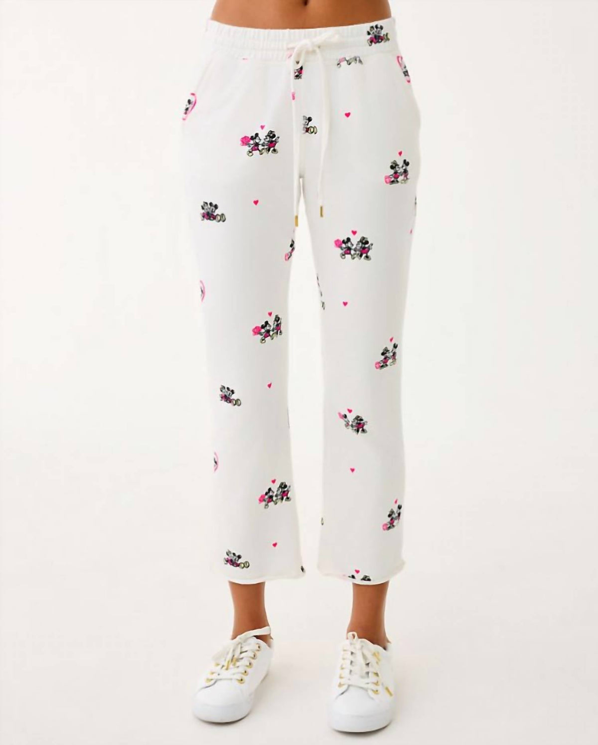 Playa Crop Terry Pant In Coconut Disney Half Drop