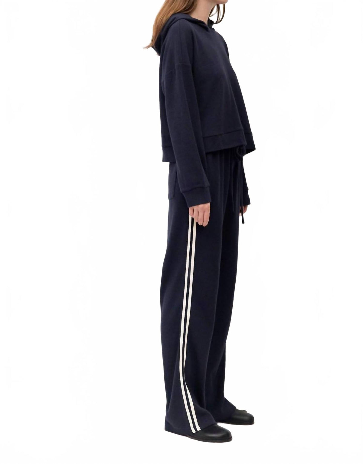 Enzo Long Sleeve Hoodie In Navy