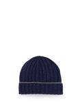 Brunello Cucinelli Men Cashmere Rib Knit Beanie