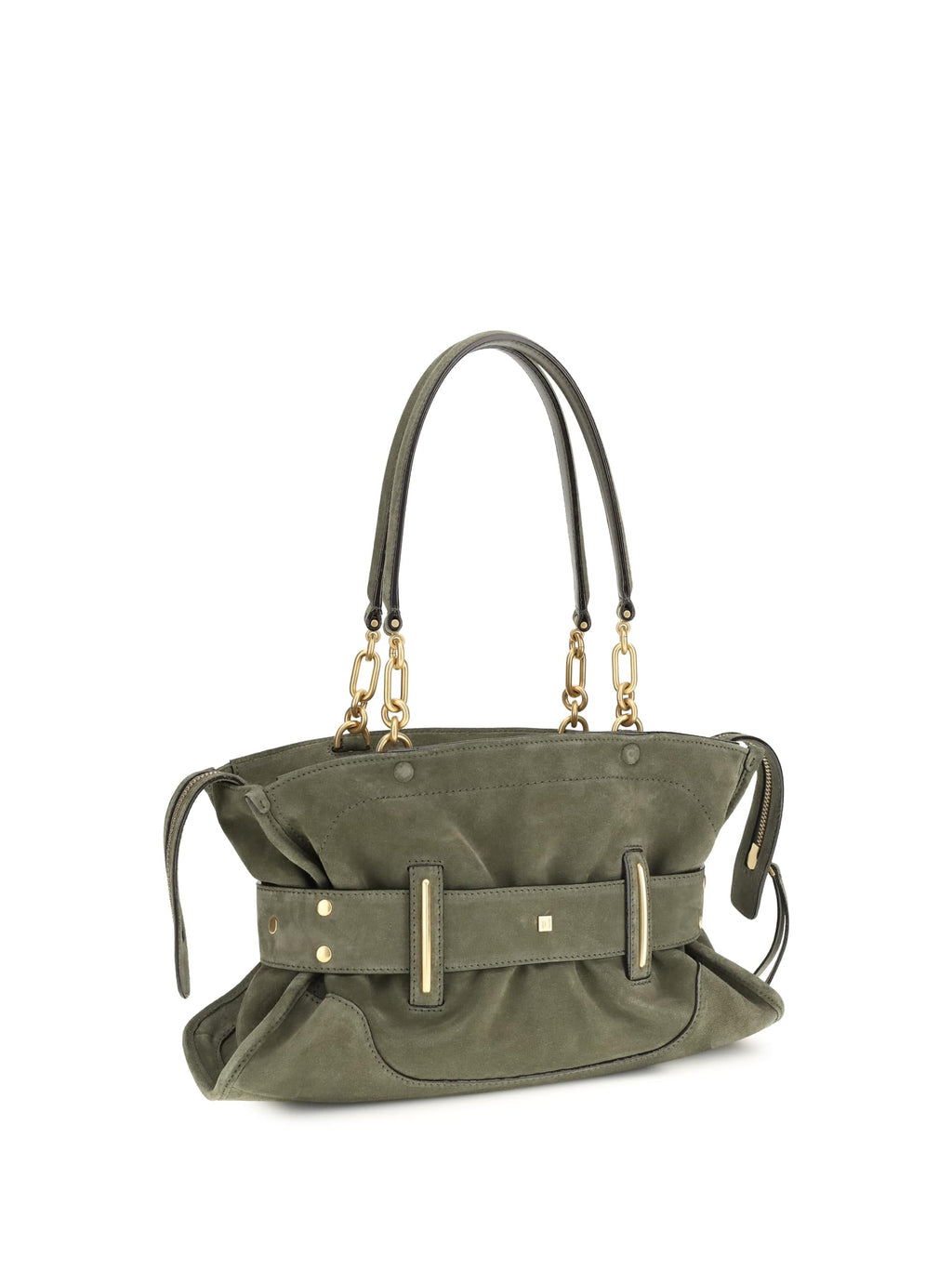 Balmain Women Anthem Bag In Suede Leather