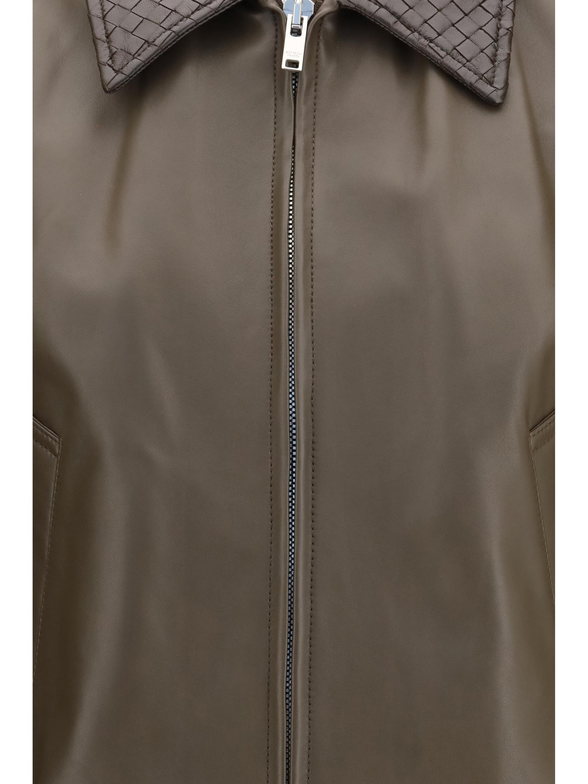 Bottega Veneta Women Glossy Leather Jacket