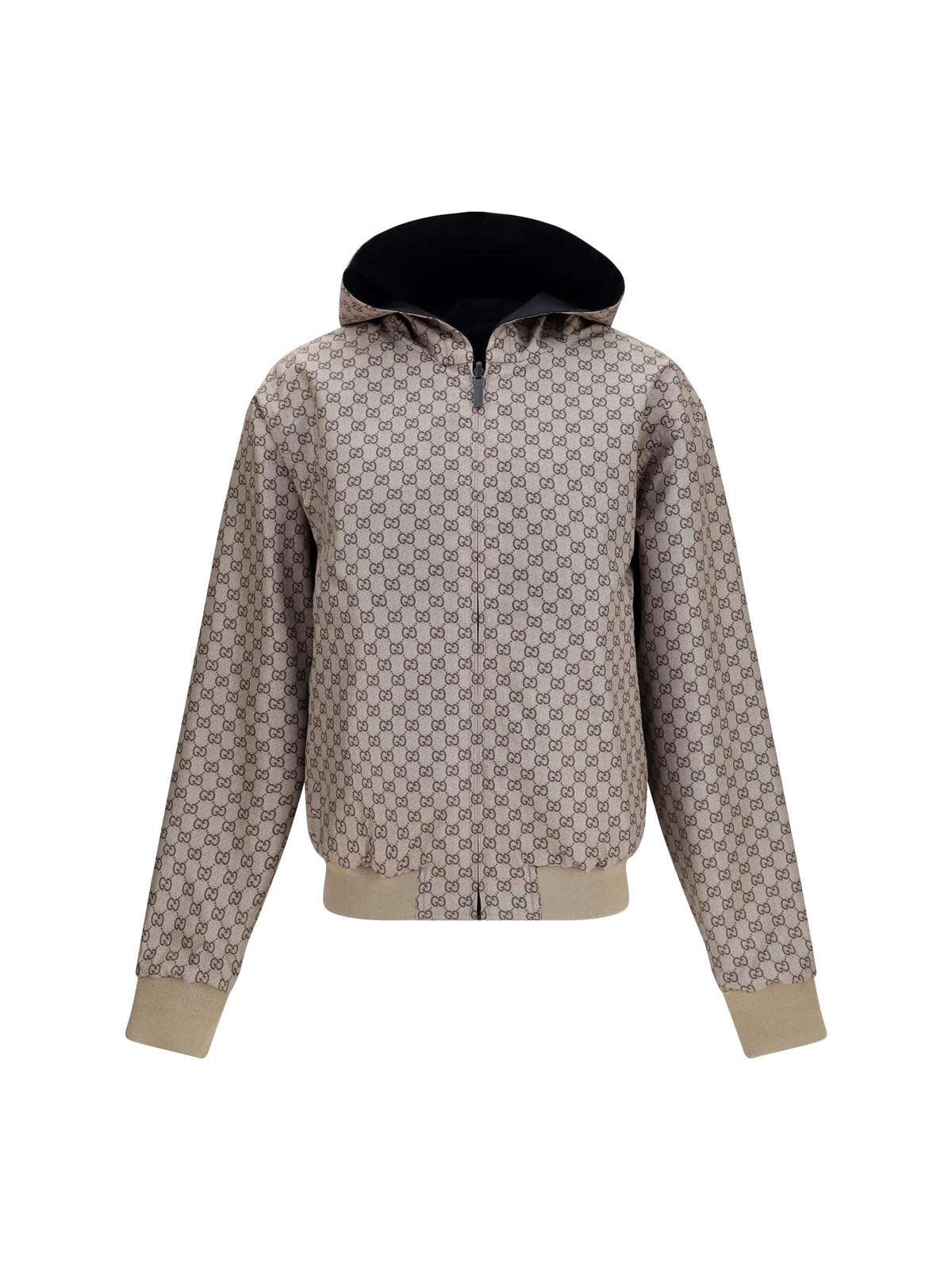 Gucci Men Reversible Zip Jacket In Cotton