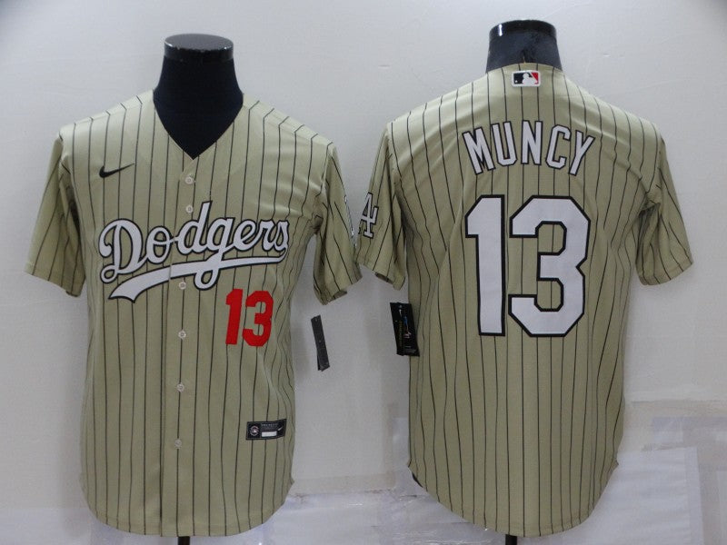 Men's Los Angeles Dodgers Max Muncy #13 Gold Replica Baseball jersey
