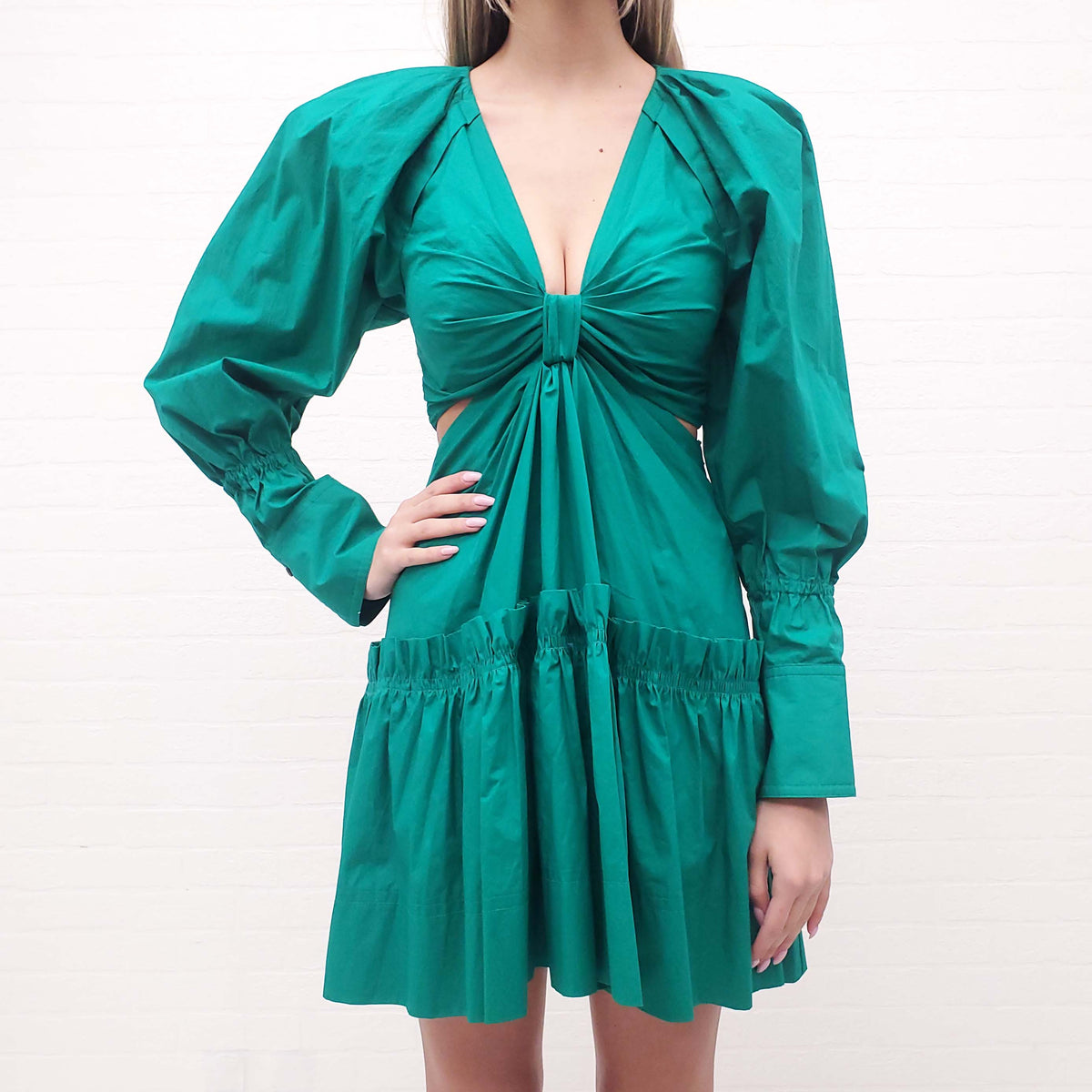 A.L.C GREEN W ALEXA DRESS -  SIZE 2