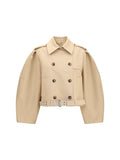 Ganni Women Double-Breasted Belted Jacket