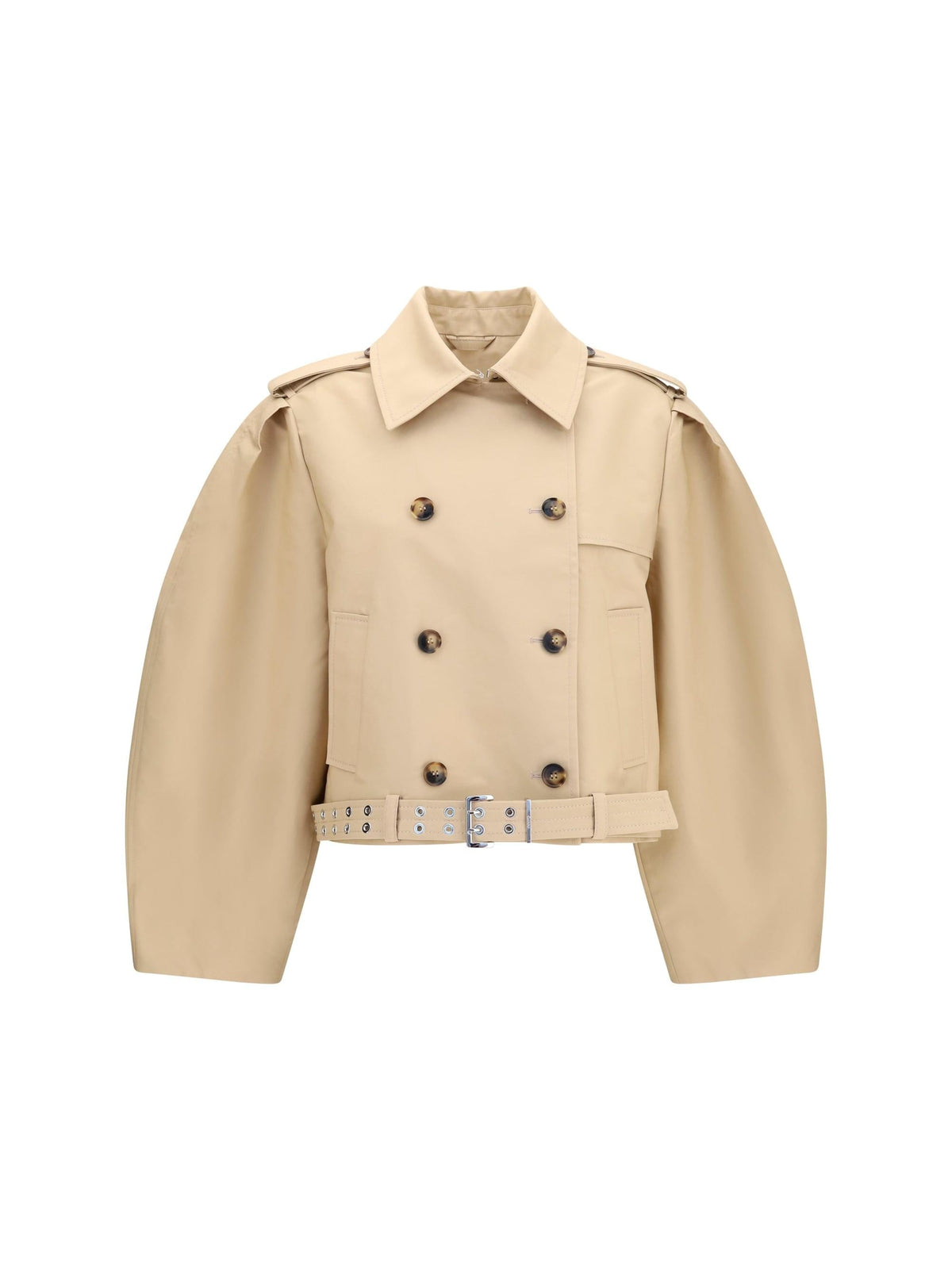 Ganni Women Double-Breasted Belted Jacket