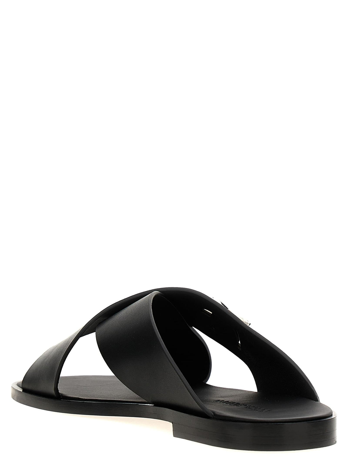 Dolce & Gabbana Men Logo Leather Sandals