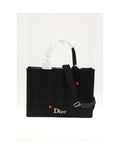 Dior Women Medium Booktote Raffia Cannage With Lady