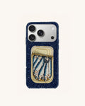 Sardine Tin Artificial Crystal Phone Case - Blue