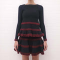 ALAÏA BLACK AND RED SKIRT SET - SIZE 36