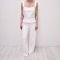 ALAÏA WHITE PANT SET - SIZE 42