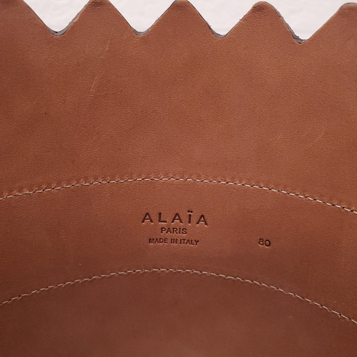 ALAÏA WIDE WAIST LEATHER BELT - SIZE 80