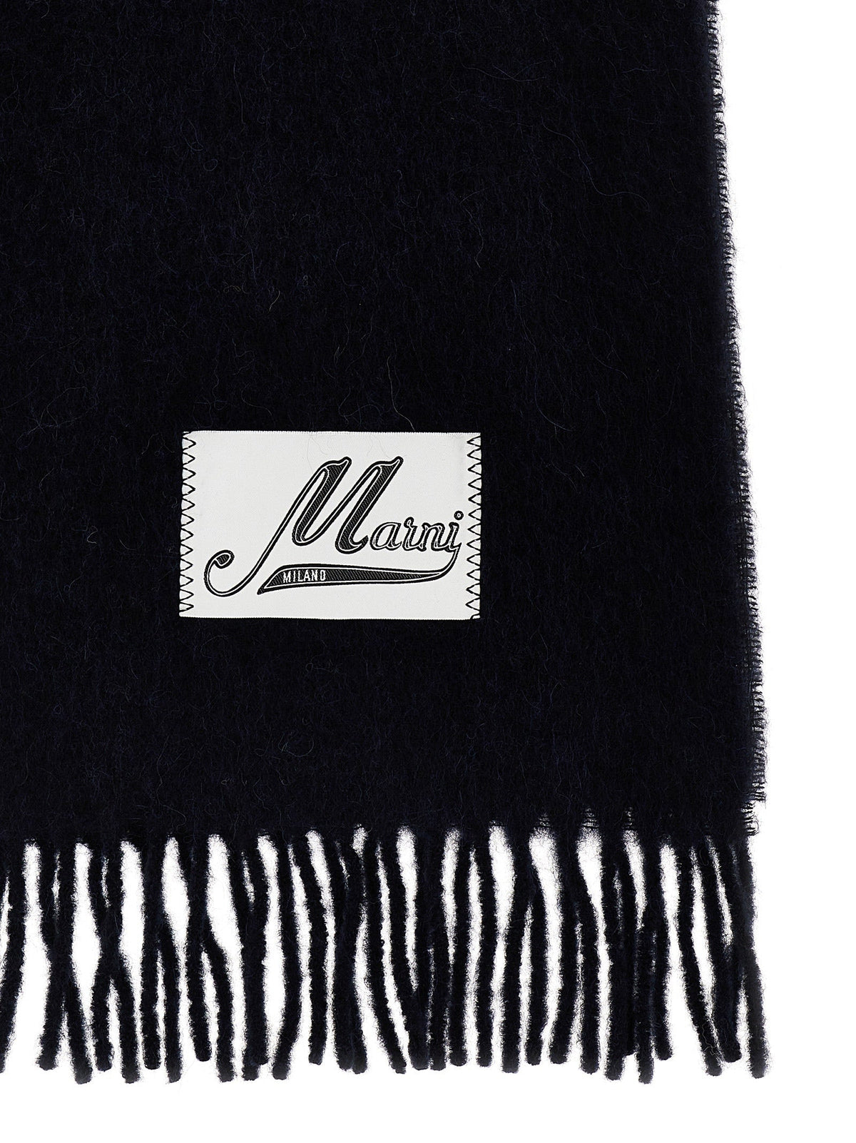 Marni Men Logo Patch Scarf
