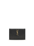 Saint Laurent Women Micro-Grain Leather Wallet