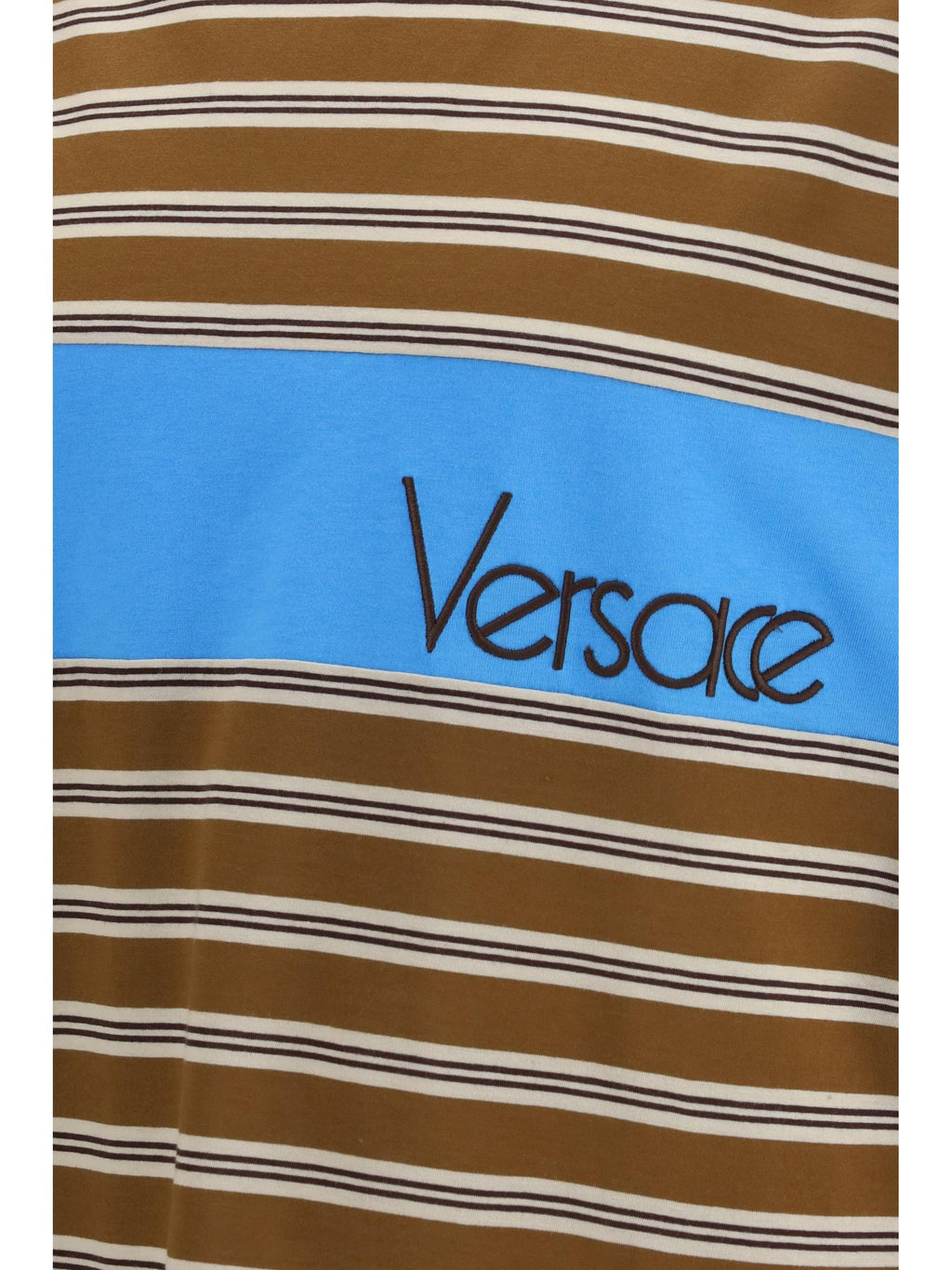 Versace Men Striped Cotton T-Shirt