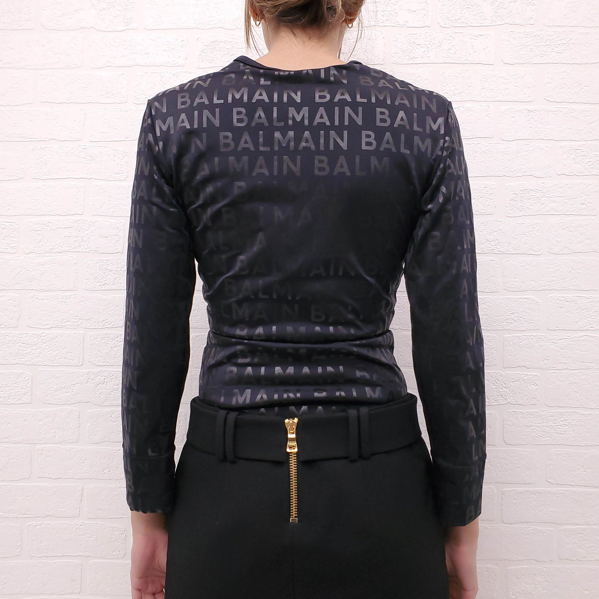 BALMAIN LOGO BODYSUIT - SIZE 40