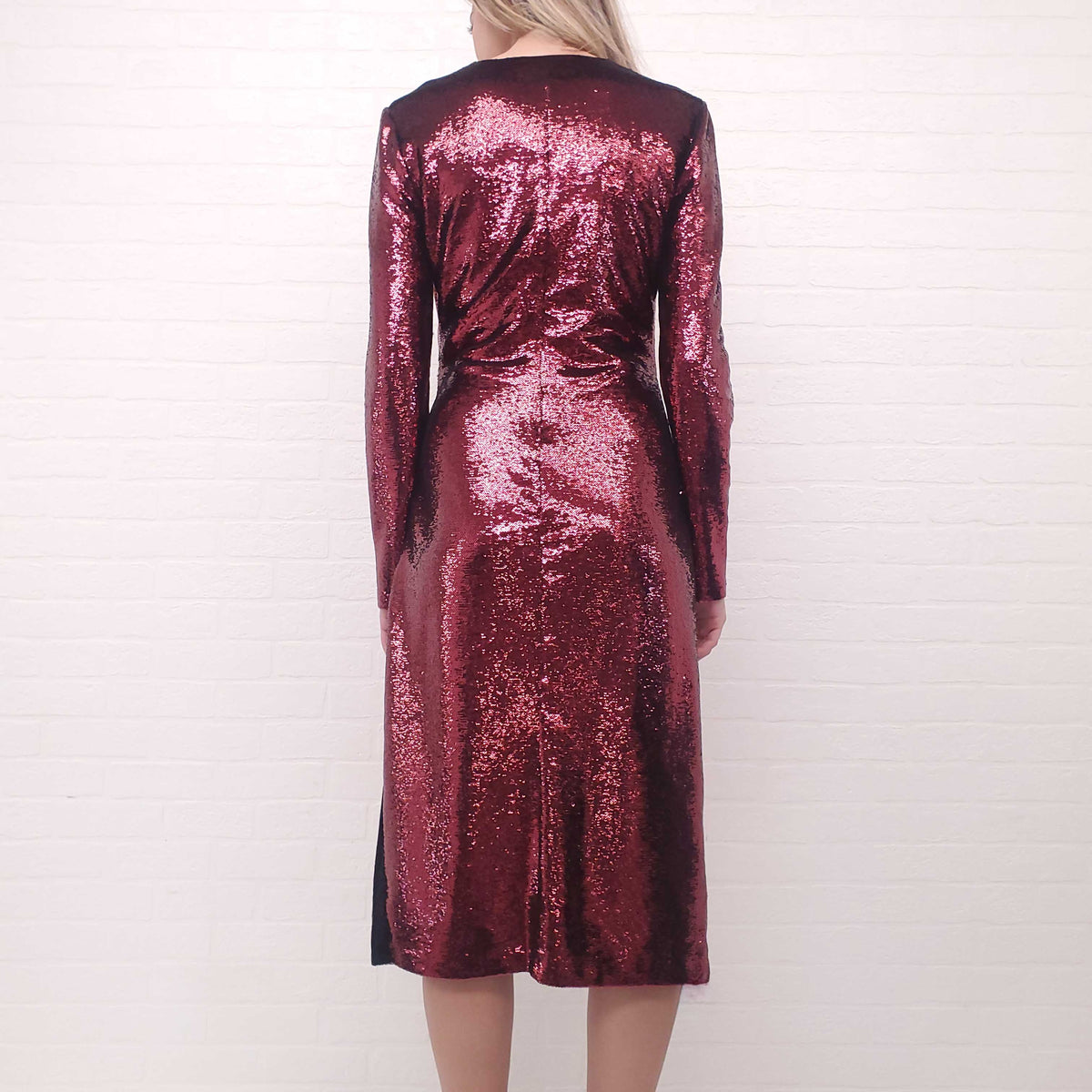BURBERRY CORRINE SEQUIN CUT-OUT MAXI DRESS - SIZE 8