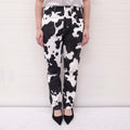 BURBERRY COW PRINT JEANS WITH LOGO - SIZE 27