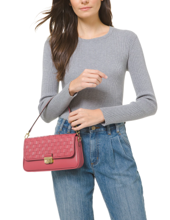 Michael Michael Kors Bradshaw Woven Leather Convertible Shoulder Bag