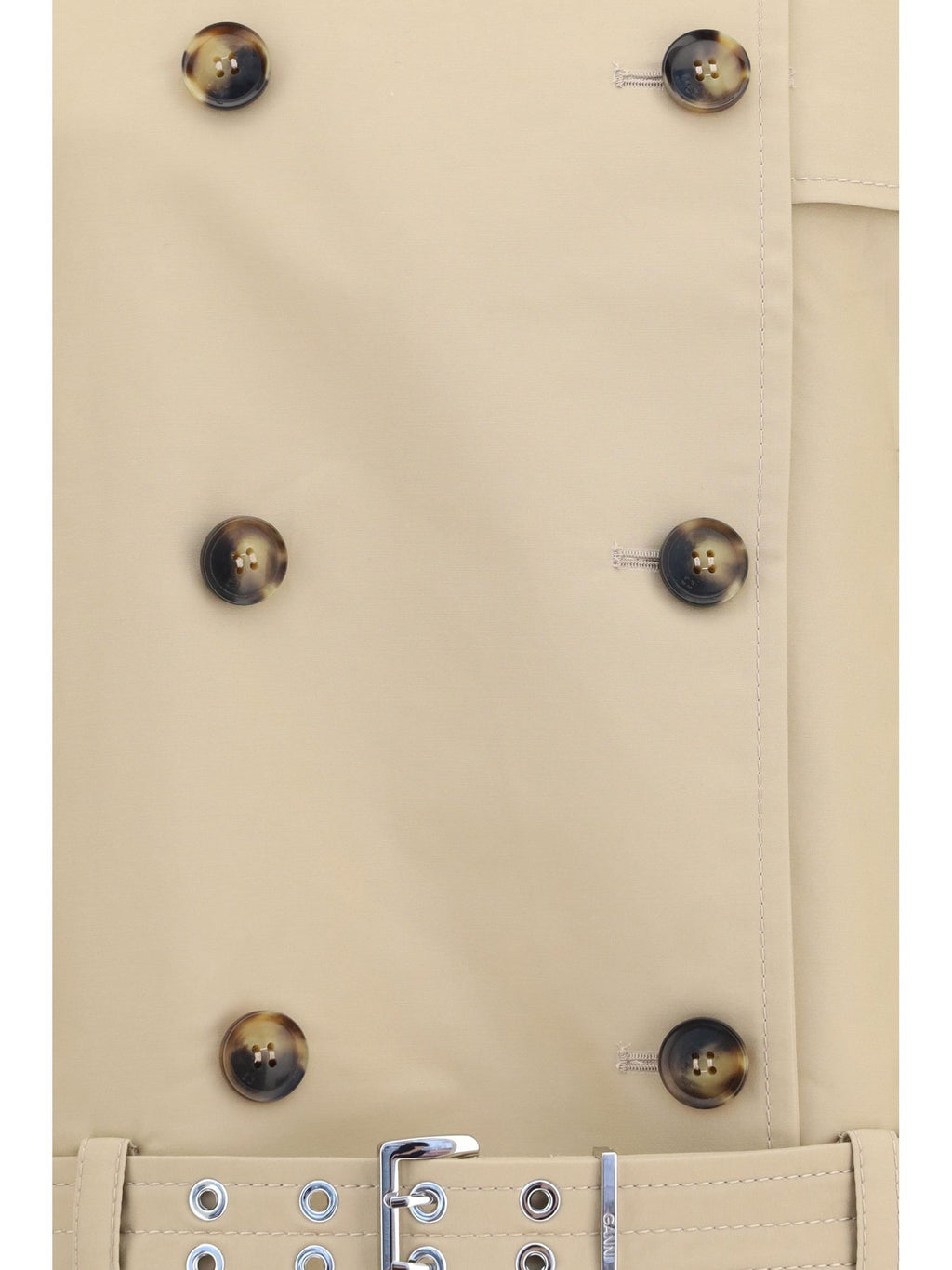 Ganni Women Double-Breasted Belted Jacket