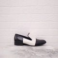 CELINE BLACK AND WHITE LOAFERS - SIZE 38