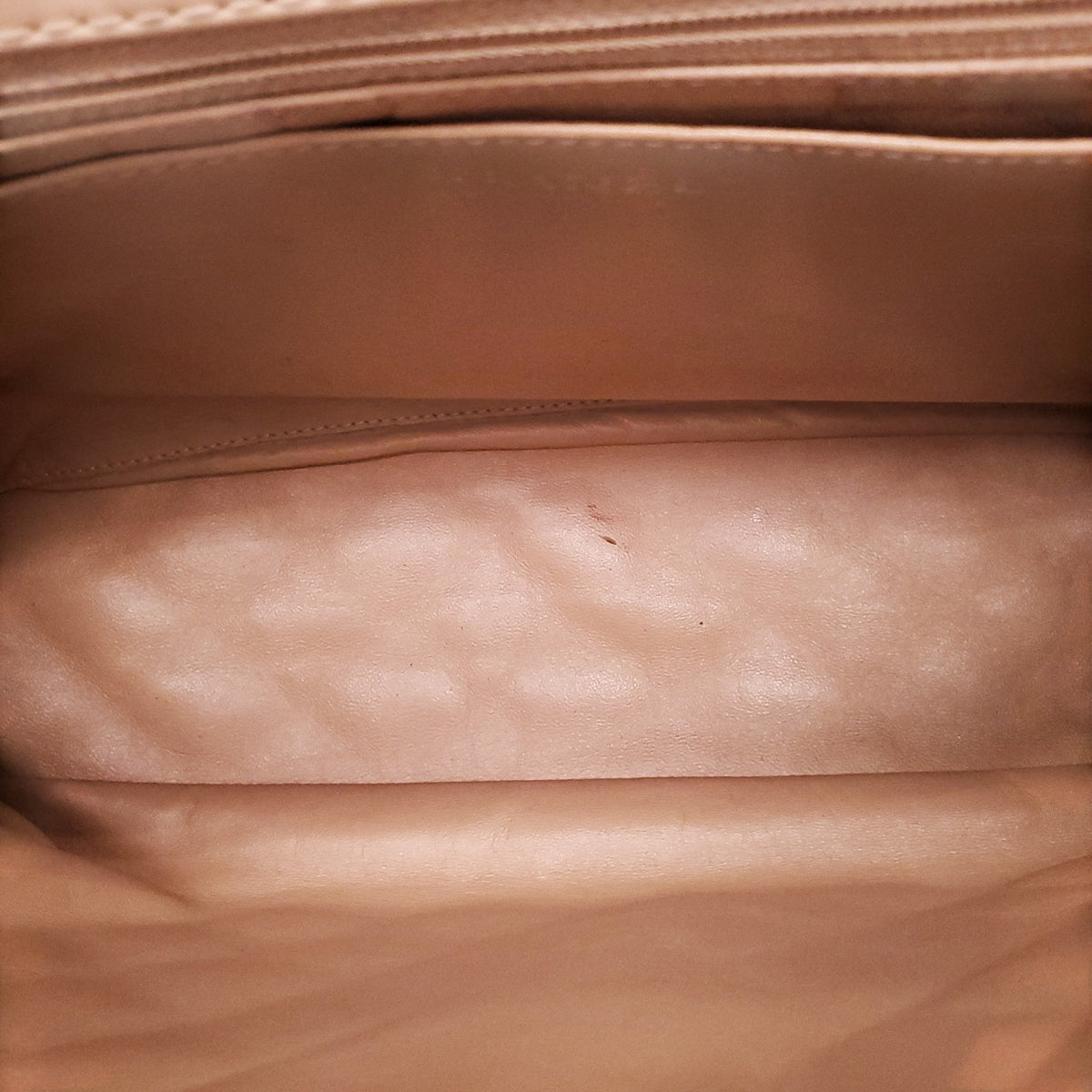CHANEL VINTAGE MAXI NUDE SOFT LEATHER FLAP BAG