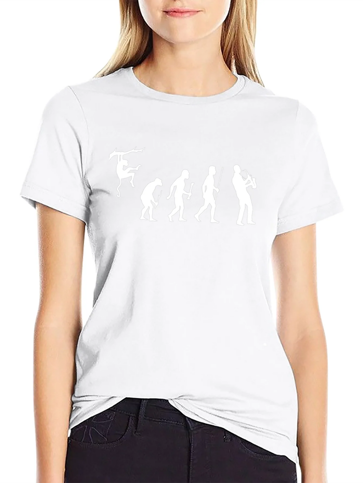 Evolution of Saxophone Black T-Shirt
