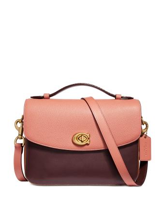 Coach Cassie Crossbody In Mixed Leather With Snake Print