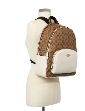 Coach Large Court Backpack In Signature Canvas