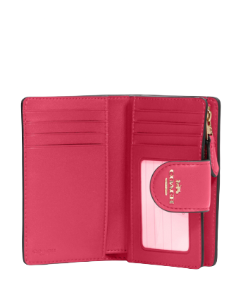 Coach Medium Corner Zip Wallet With Quilting