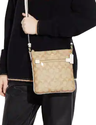 Coach Mini Rowan File Bag In Signature Canvas