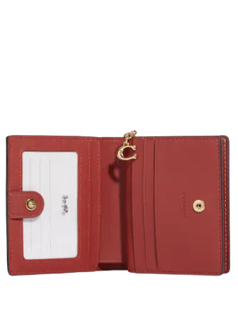 Coach Snap Wallet In Signature Canvas With Dancing Kitten Print