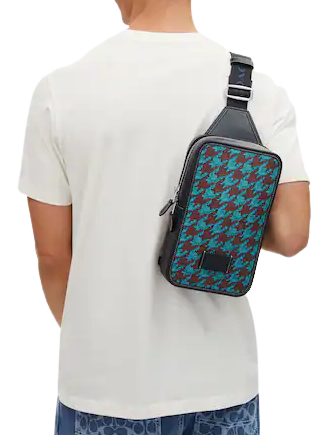 Coach Sullivan Pack With Houndstooth Print