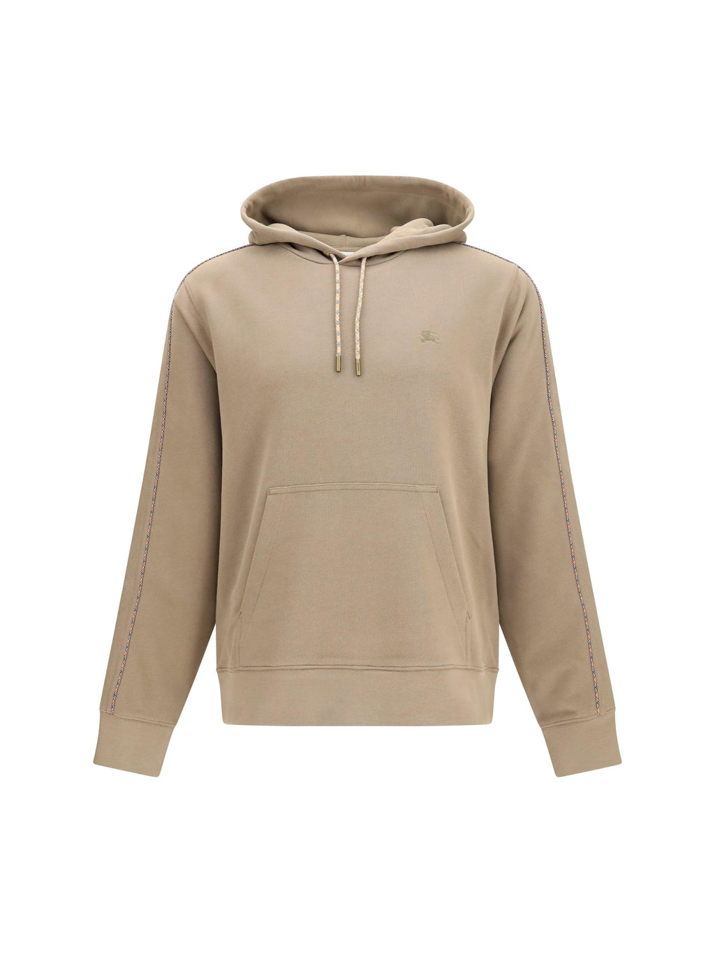 Burberry Men Check Hoodie With Drawstrings